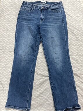 Flying Monkey Women's Mid-Dark Blue Straight Leg Jeans